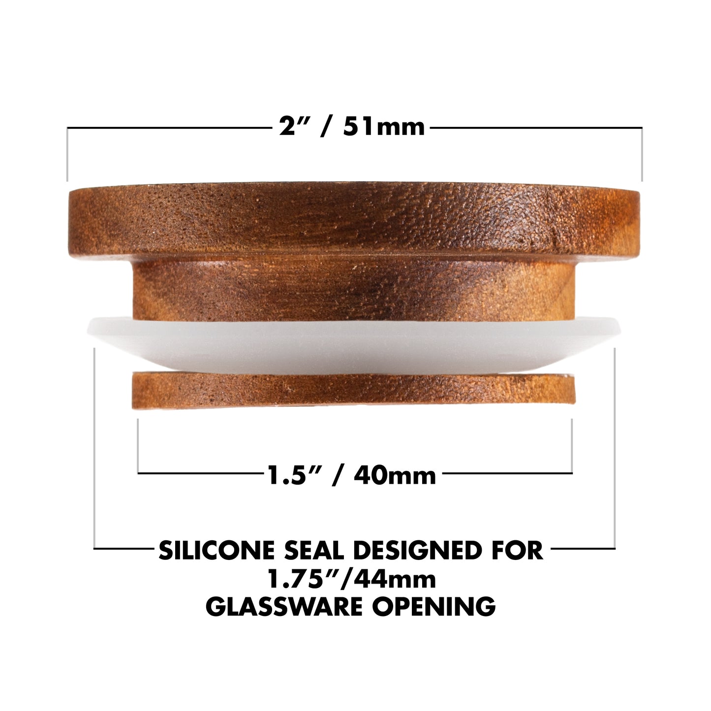 CairnCaps Glassware Lids (Dark Hardwood)