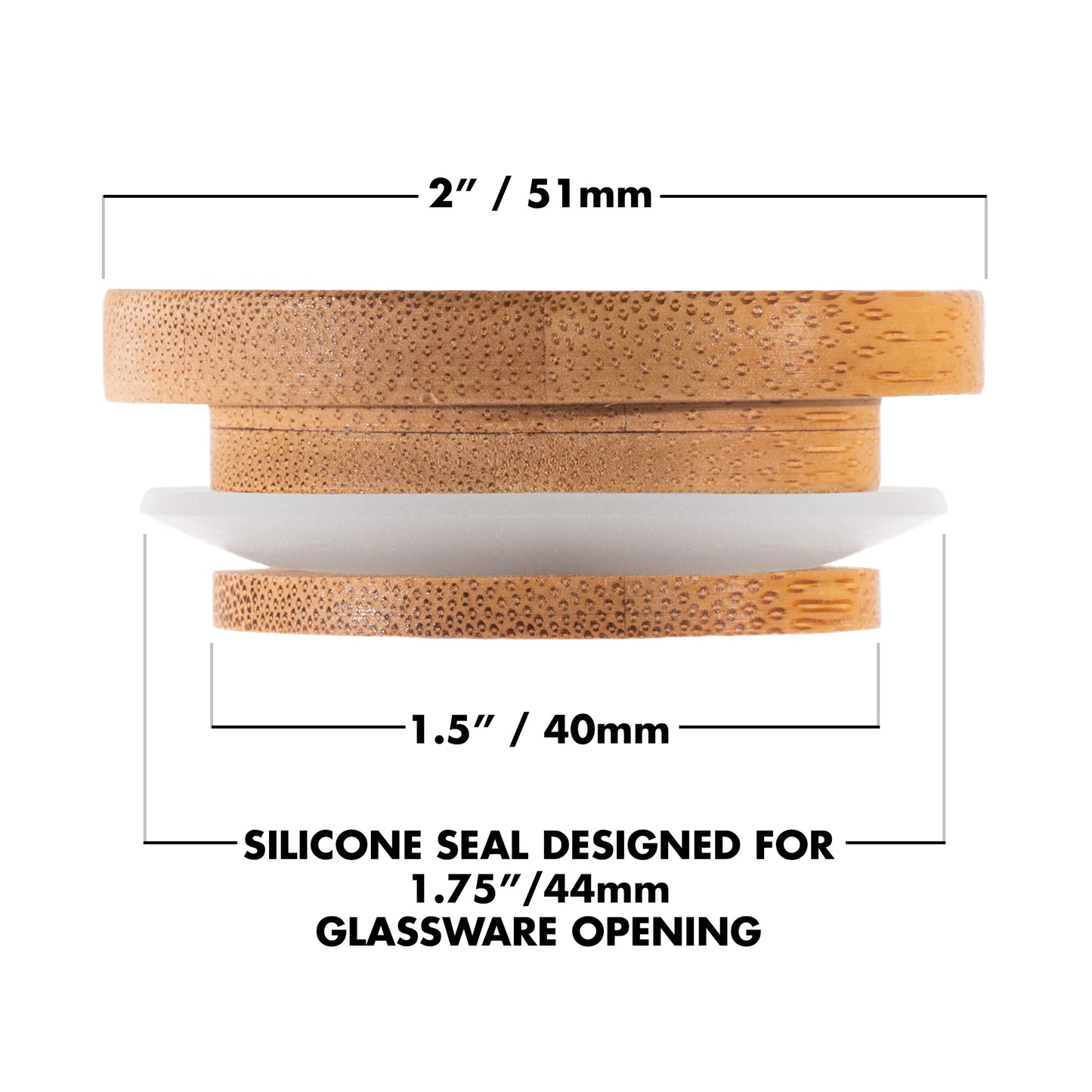 CairnCaps Glassware Lids (Natural Bamboo)