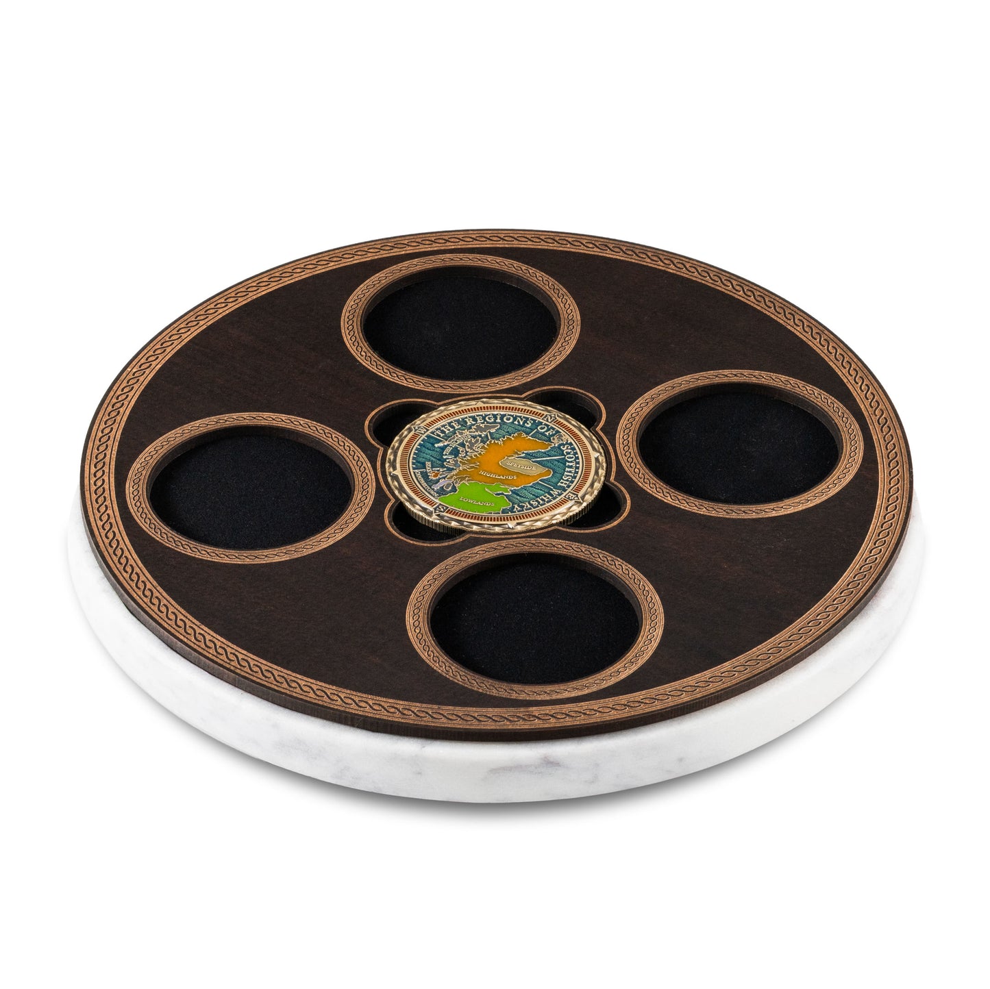 Limited Edition Tasting Tray with Regions of Scottish Whisky Coin