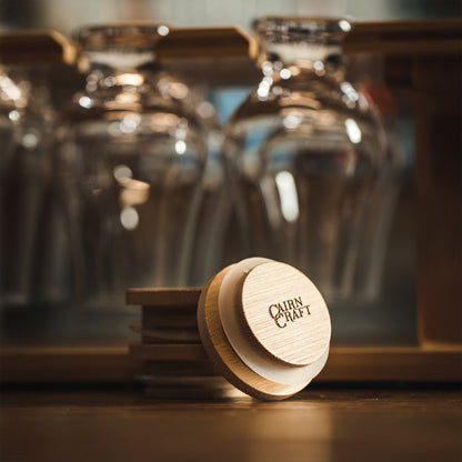 CairnCaps Glencairn Glass Lids  (Natural Bamboo)