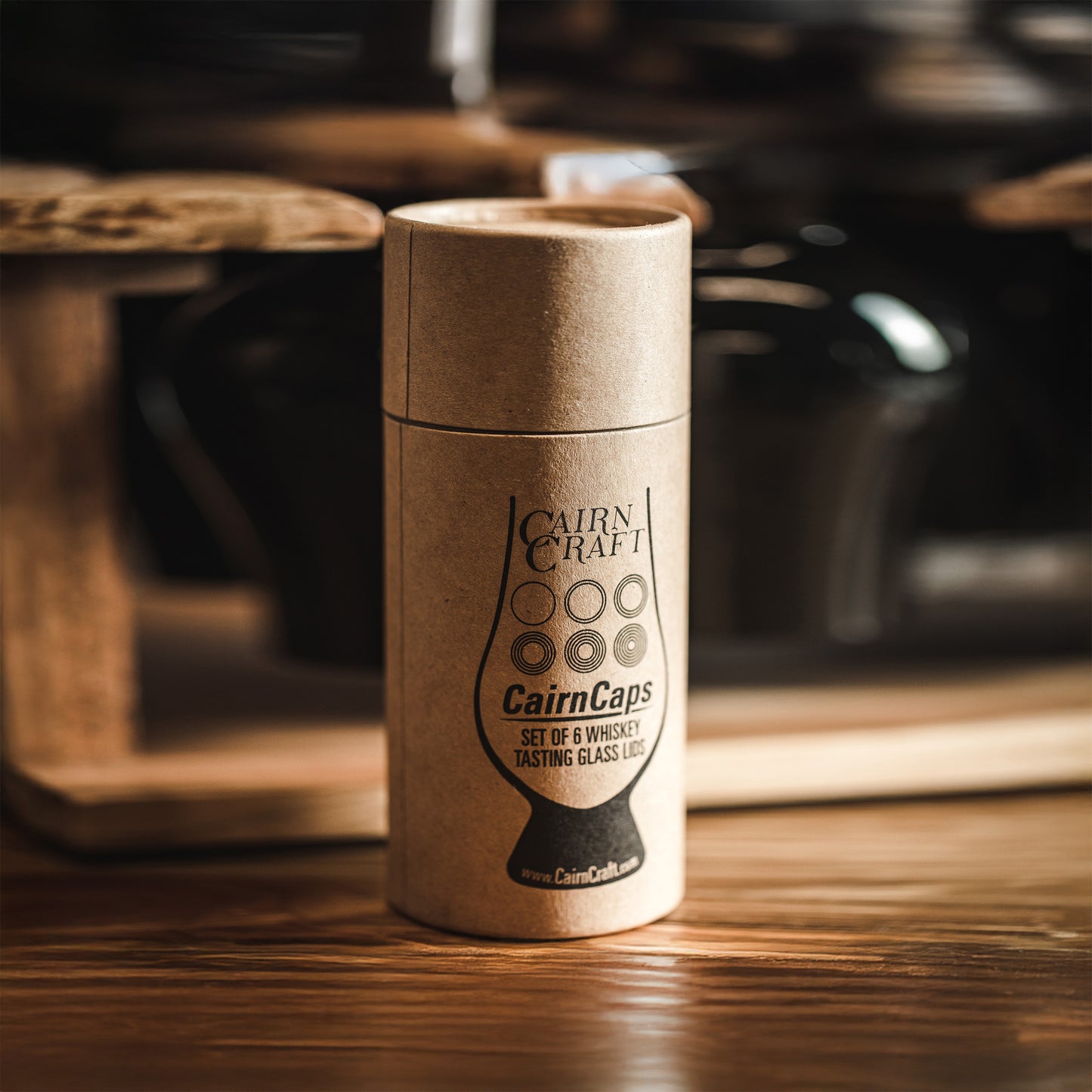 CairnCaps Glencairn Glass Lids  (Natural Bamboo)