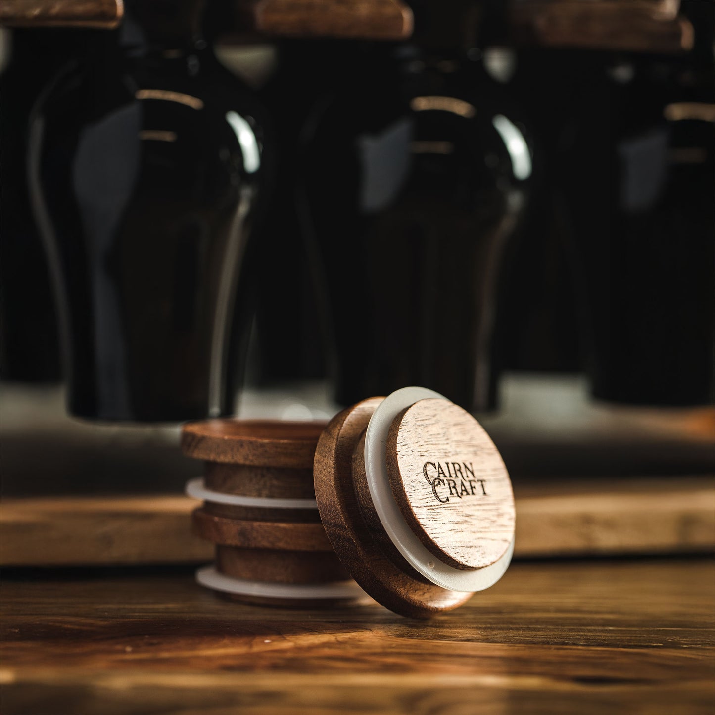 CairnCaps Glencairn Glass Lids (Dark Hardwood)