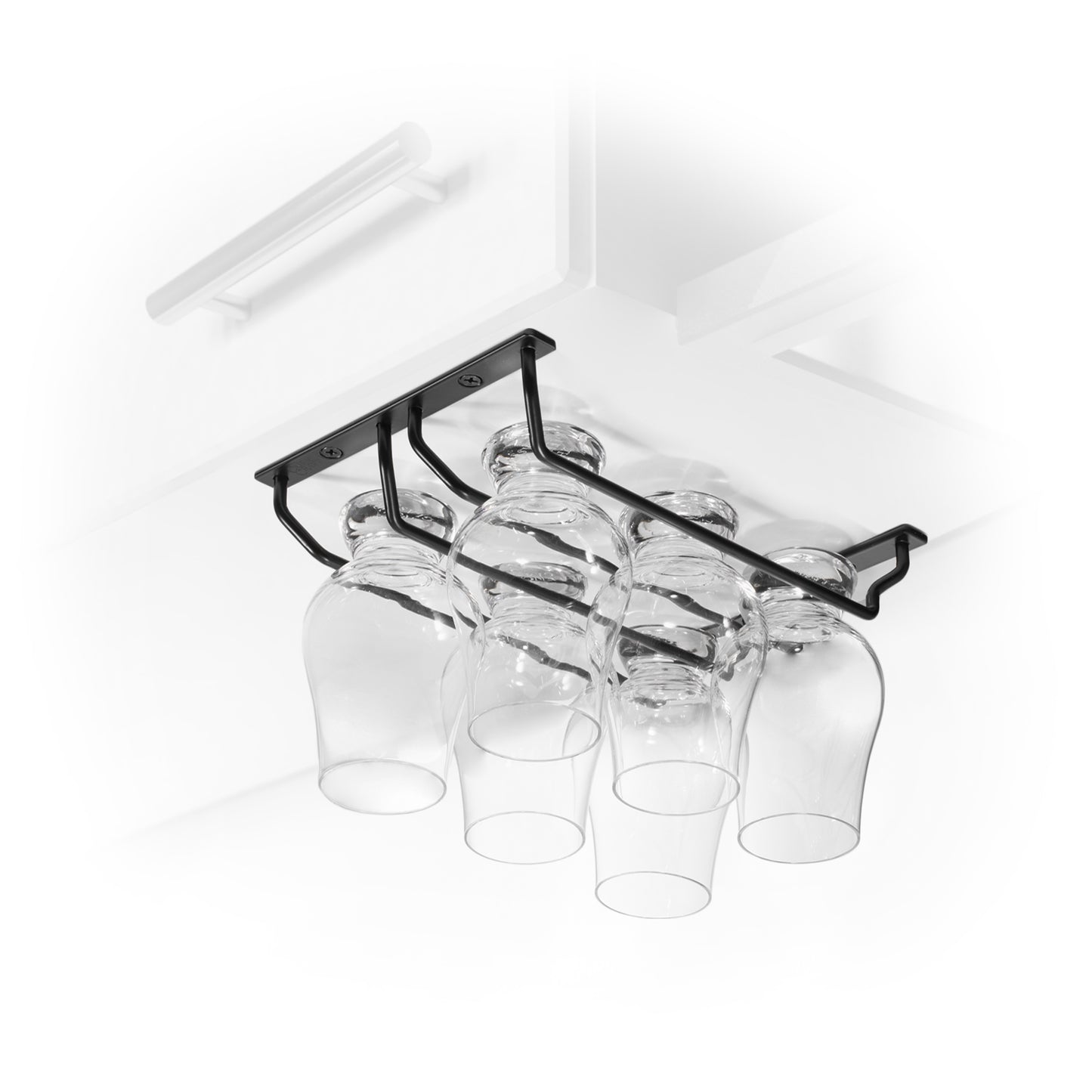 CairnCradle Whiskey Glass Rack - Under Cabinet Whisky Tasting Glasses Holder Storage Hanger Metal Organizer for Bar Kitchen