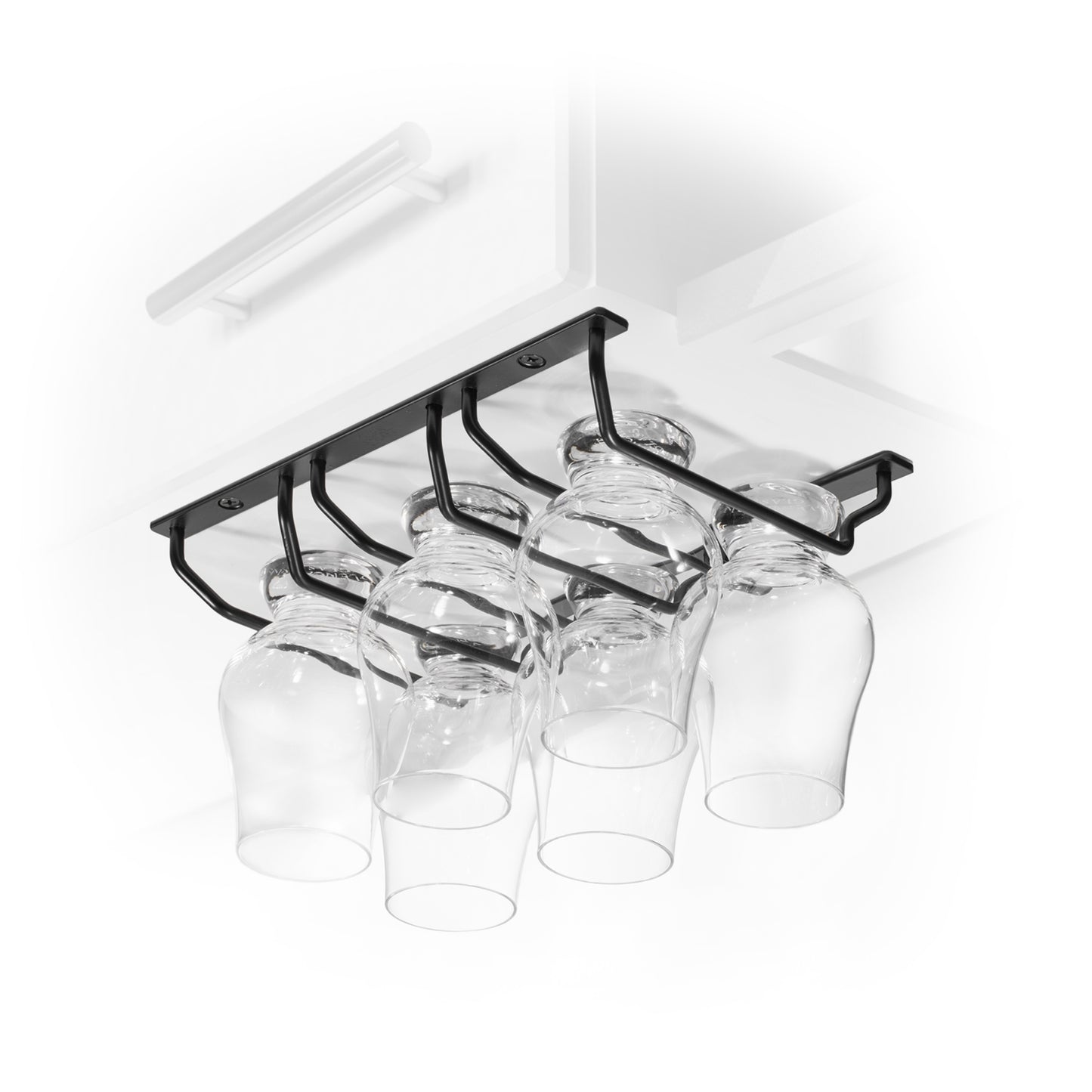 CairnCradle Whiskey Glass Rack - Under Cabinet Whisky Tasting Glasses Holder Storage Hanger Metal Organizer for Bar Kitchen