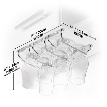 CairnCradle Whiskey Glass Rack - Under Cabinet Whisky Tasting Glasses Holder Storage Hanger Metal Organizer for Bar Kitchen