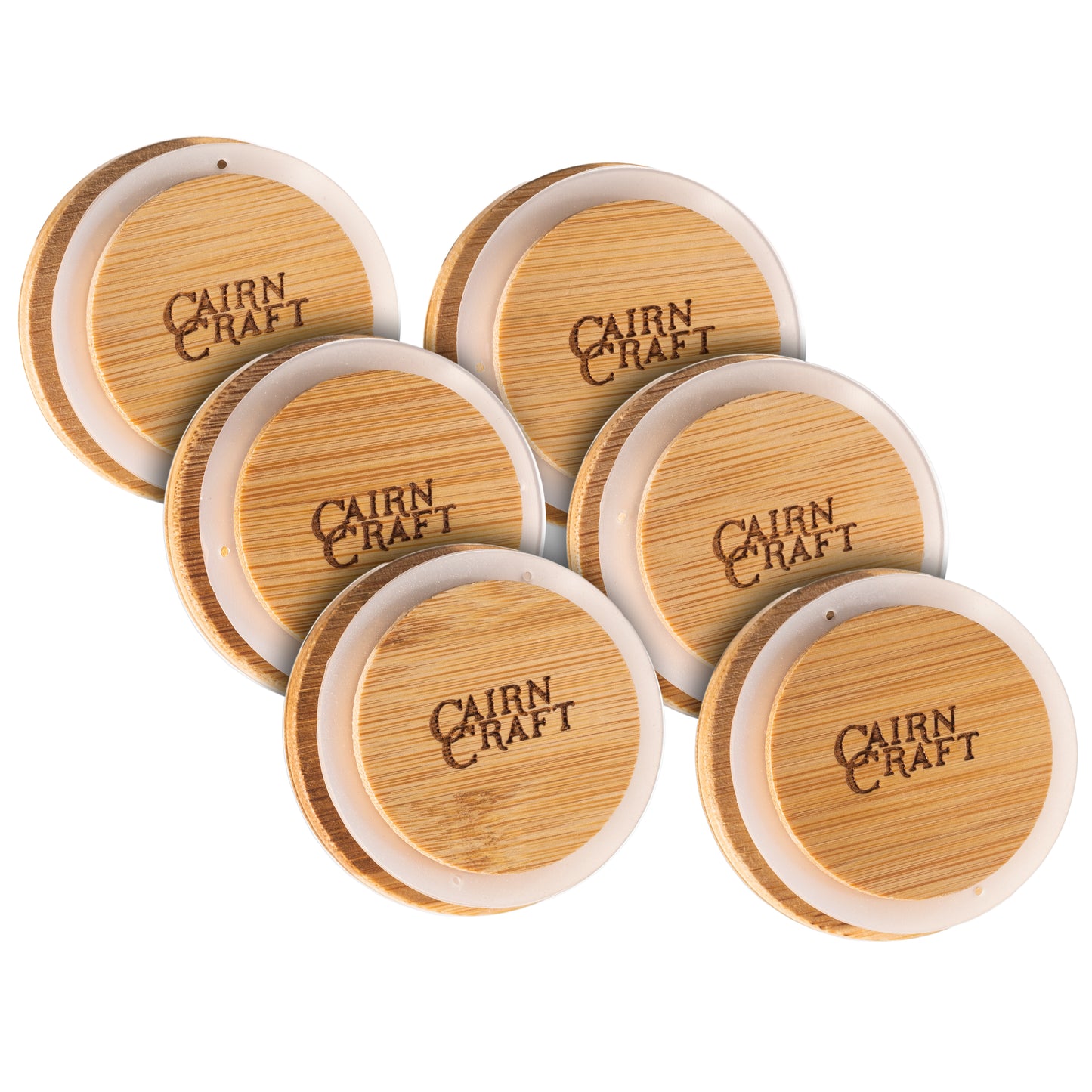 CairnCaps Glassware Lids (Natural Bamboo)