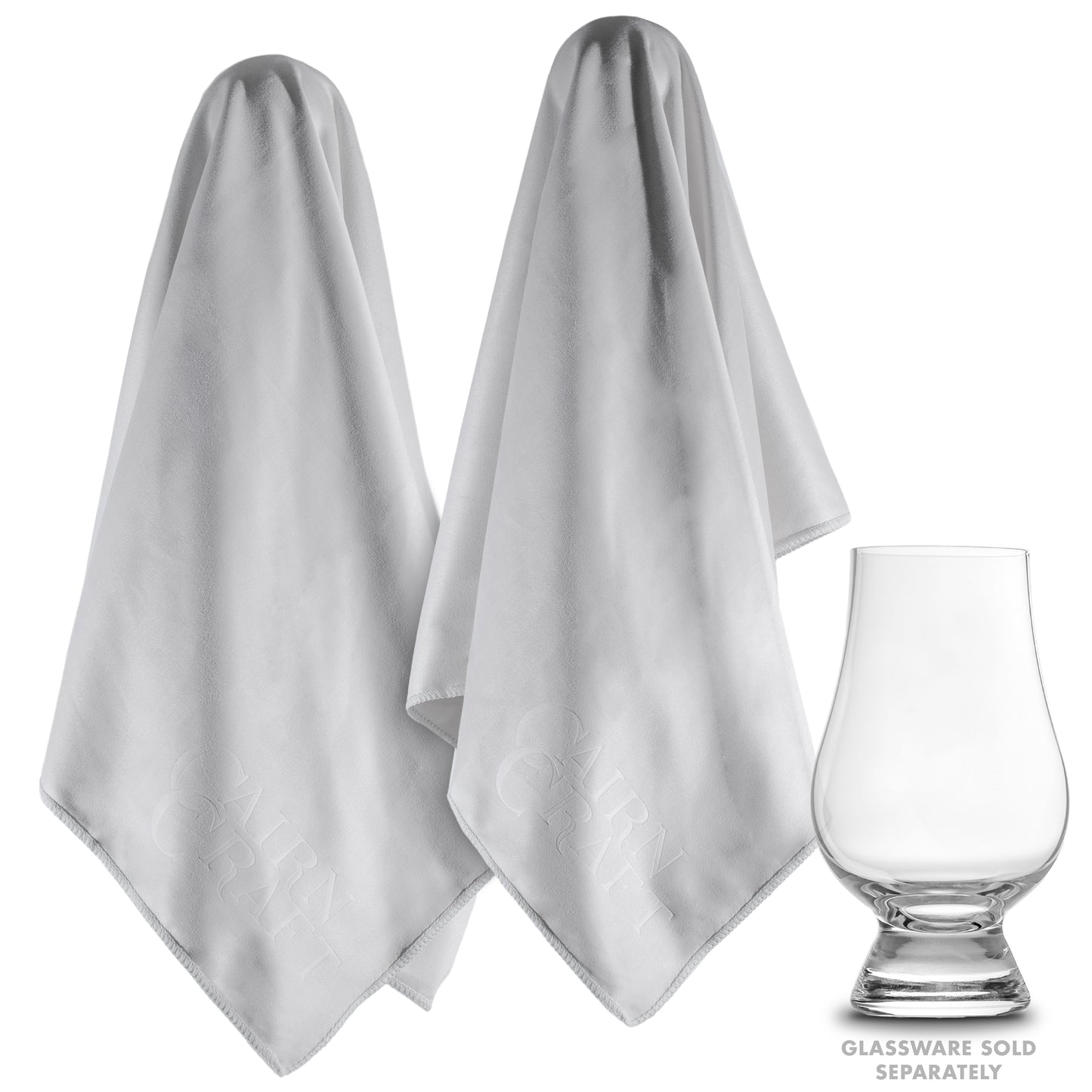 CairnCloth Glassware Polishing Cloths, 2-Pack