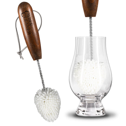 CairnCleaner Glassware Brush (Dark Hardwood)