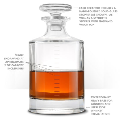 Whiskey Infinity Decanter - Cairn Craft Glass Whisky & Liquor Bottle and Stopper